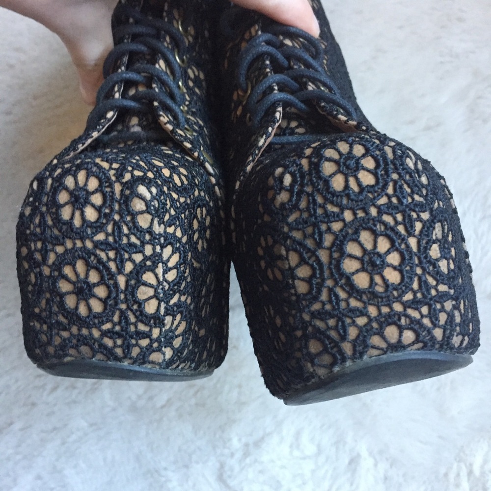 ❌SOLD❌Jeffrey Campbell Lita Mac Crochet Heel Boots - Picture 3 of 8
